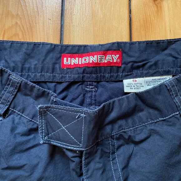 Vintage Y2K 2000s Union Bay Navy Blue Cargo Pants Size 9 - Picture 3 of 5